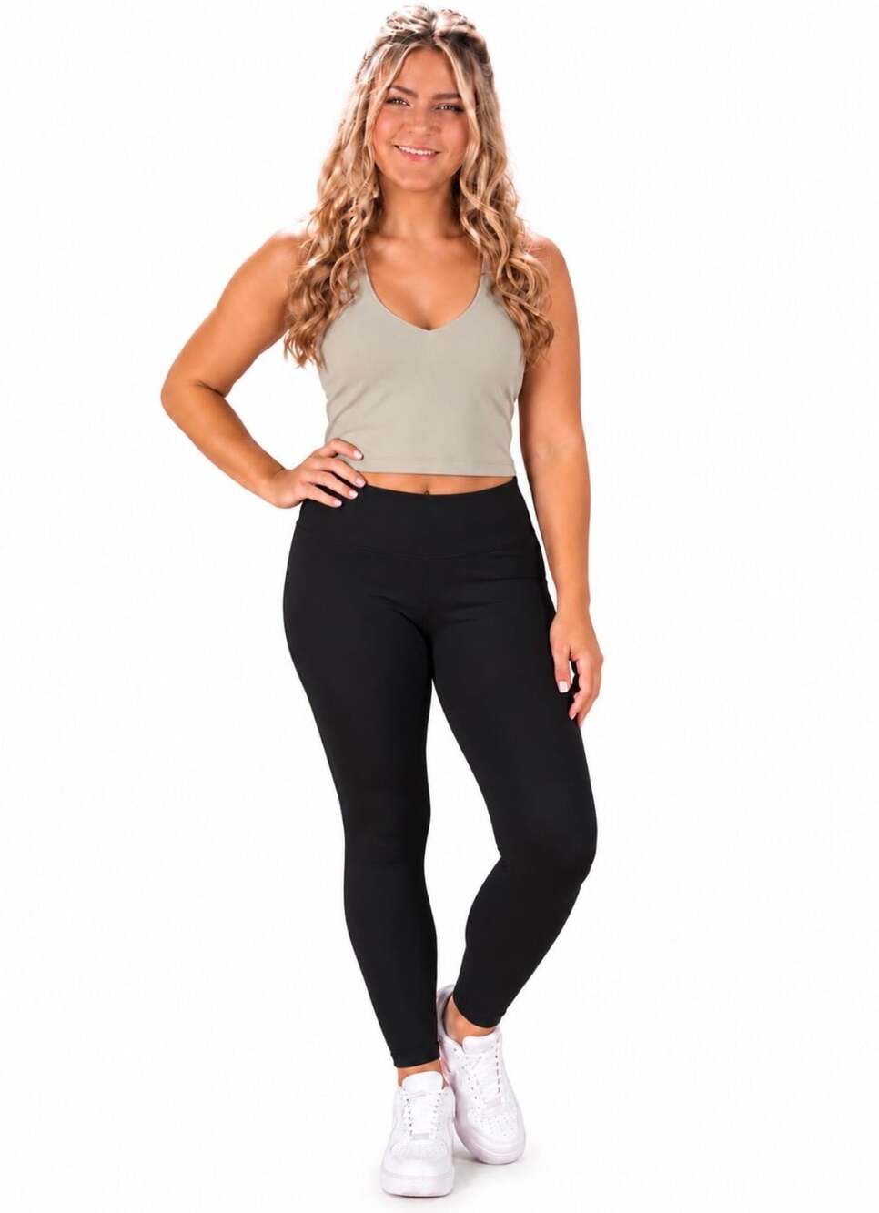 Lululemon Align Tank Top Grayish Beige Cropped Yoga Activewear, Sz 2.